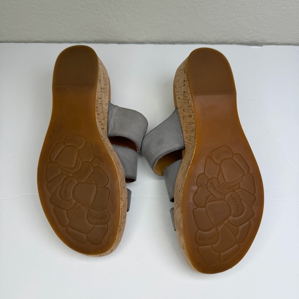 Kork-Ease Women’s Menzie Triple Strap Slip-On Leather Cork Wedge Sandals Size 8 - Picture 11 of 11